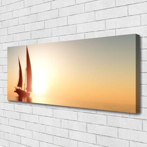 Obraz Canvas Loďka more slnko krajina 125x50 cm