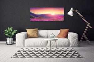Obraz Canvas Slnko hory lúka príroda 125x50 cm