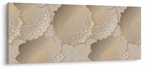 Obraz - Mandaly v zlatých tónoch (120x50 cm)