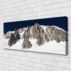 Obraz Canvas Zsněžené horské vrcholy 125x50 cm