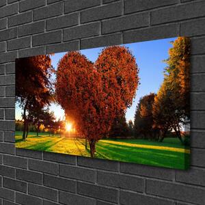 Obraz Canvas Strom srdce přírdoa 125x50 cm