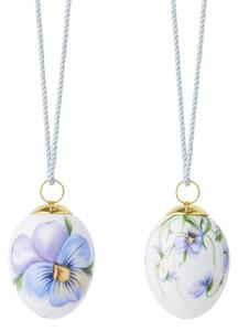 Porcelánové mini veľkonočné ozdoby 2026 Heartsease – set 2 ks