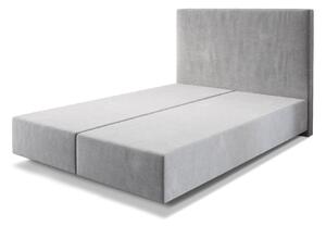 DELIFE Boxspring posteľ Dream-Well 140×200 sivá mikrovelúr bez nôh