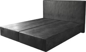DELIFE Boxspring posteľ Dream-Well 180×200 antracitová vintage mikrovelúr bez nôh