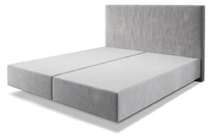 DELIFE Boxspring posteľ Dream-Well 180×200 sivá mikrovelúr bez nôh