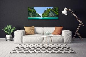 Obraz Canvas Hora voda záliv krajina 125x50 cm