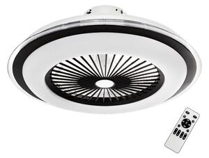 Stropné LED svietidlo Zephyr, 1x LED 48w, 3000-6000k, b, s ventilátorom a ovládačom