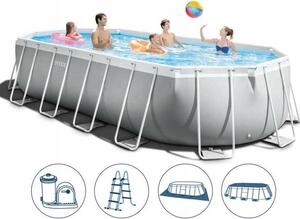 Intex 26796, 13365 L, Rámový bazén, Dospelý a dieťa, Rebrík, Modrá, Šedá, 112,1 kg