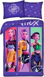 Bavlnené posteľné obliečky KPop Demon Hunters – HUNTR/X - motív Trio - 100% bavlna - 70x90 cm + 140x200 cm