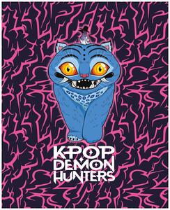 Detská coral fleece deka KPop Demon Hunters - motív Derpy Tiger - 130x160 cm