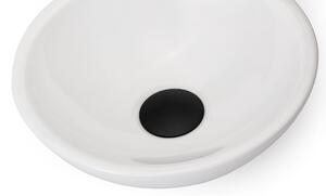 CERANO - Umývadlo na dosku Tahia - biela lesklá - ⌀ 30 cm