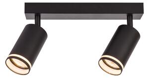 Bodové svietidlo Pipe Ring, 2x čierne kovové tienidlo, b