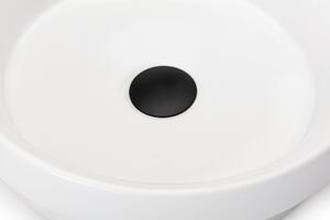 CERANO - Umývadlo na dosku Sonora - biela lesklá - ⌀ 40 cm