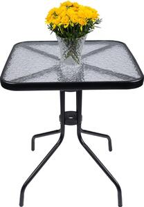 Sklenený konferenčný stolík na balkón terasu terasu Square Black