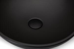 CERANO - Umývadlo na dosku Tahia - čierna matná - ⌀ 43 cm