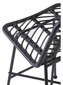 Záhradná barová stolička H97 - čierna