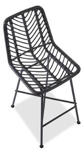 Záhradná barová stolička H97 - čierna