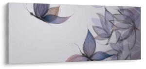 Obraz - Kreslené motýle (120x50 cm)