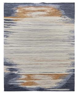 Diamond Carpets koberce Ručne viazaný kusový koberec Ombre Paris DESP HL64 Ivory Charcoal - 80x150 cm