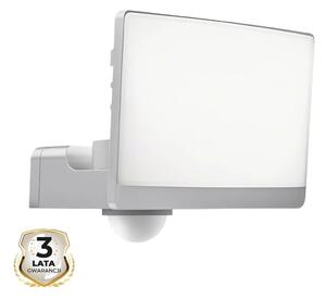 Exteriérové nástenné LED svietidlo Davos, 1x LED 30w, 4000k, biela, pohybový senzor