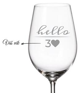 Dekorant Pohárik na víno k narodeninám HELLO 350 ml 1 ks