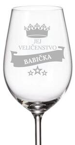 Dekorant Pohárik na víno pre babičku JEJ VELIČENSTVO