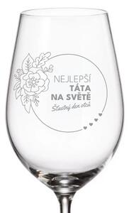 Dekorant Pohárik na víno pre otecka NAJLEPŠIE OTA NA SVETE