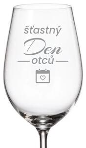 Dekorant Pohárik na víno pre otecka ŠŤASTNÝ DEŇ OTCOV