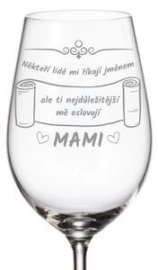 Dekorant Pohárik na víno pre mamičky OSLOVUJÚ MA MAMI