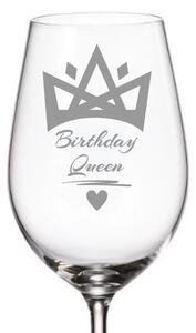 Dekorant Pohárik na víno k narodeninám BIRTHDAY QUEEN
