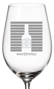 Dekorant Pohárik na víno pre vinohradníkov NAVŽDY SPOLU