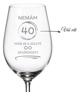 Dekorant Pohárik na víno k narodeninám MÁM SKÚSENOSTI