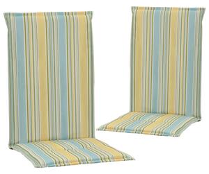 Podložky na záhradné stoličky, potlač 2 ks, farebné 120x50x3 cm