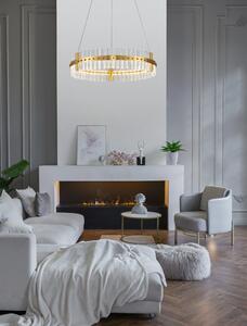 LED stmievateľný platinum zlatý moderný luster Kezo-60