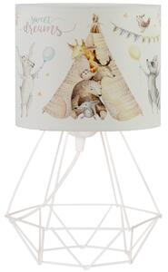 Detská stolová lampa KIDS ROOM 1xE27/60W/230V, priemer 18 cm, zvieratká