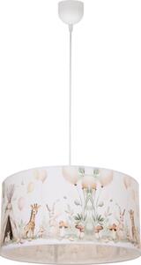 Detský luster KIDS ROOM 1xE27/60W/230V, priemer 40 cm, s motívom zvieratiek