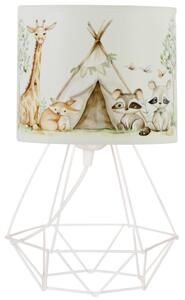 Detská stolná lampa KIDS ROOM 1xE27/60W/230V, priemer 18 cm, motív zvieratiek