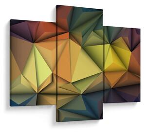 Obraz - Polygonálna 3D abstrakcia (90x60 cm)