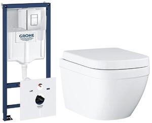 Set WC misa Grohe Euro Ceramic 39554000, podomietková konštrukcia Grohe Rapid SL 38827000