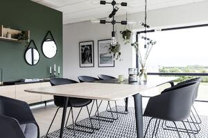 Dizajnová stolička Almanzo, čierna / sivá