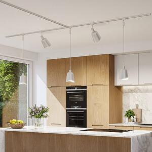 Tienidlo na lampu Paulmann URail Alvaro biele/chrómové DecoSystems, Biela / opálová, Obývacia izba / jedáleň, kov, Moderný, Koľajnicový systém