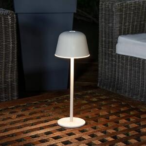 OSRAM LED stolová lampa na batérie ENDURA STYLE, béžová 30 cm IP44, Krémová / jantárovo žltá, Hliník, Moderný