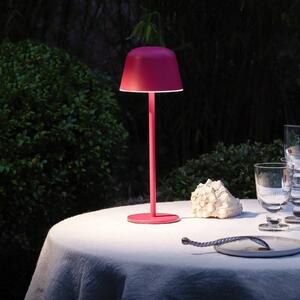 OSRAM LED stolová lampa na batérie ENDURA STYLE magenta 30 cm IP44, Fialová / ružová, Hliník, Moderný