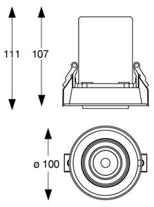 Ideal Lux - LED zapustené bodové svietidlo NOVA LED/12W/230V CRI 90 čierna