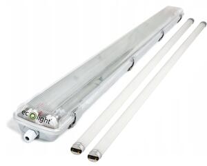 Svietidlo ECOlight + 2x LED trubica - G13 - 120cm - 18W - 1800lm neutrálna biela - SADA