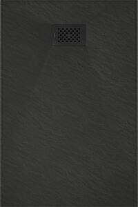 Mexen Hugo, obdĺžniková sprchová vanička SMC 120 x 90 cm, čierna, čierna krytka, 42709012-B