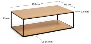 MUZZA Konferenčný stolík noya 110 x 60 cm dub