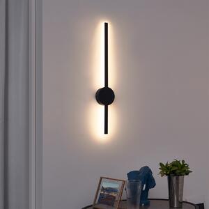Moderné Nástenné Svietidlo Čierne 60cm vrátane LED Stmievateľné - Clockwise