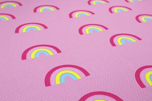 Little gem. carpets Detský penový koberec Pink rainbows – na von aj na doma - 100x140 cm