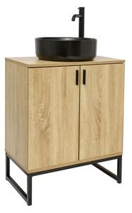 Kúpeľňová skrinka s umývadlom Ceramia Easy 60x73x36 cm svetlý dub lesk EASYUMDB1